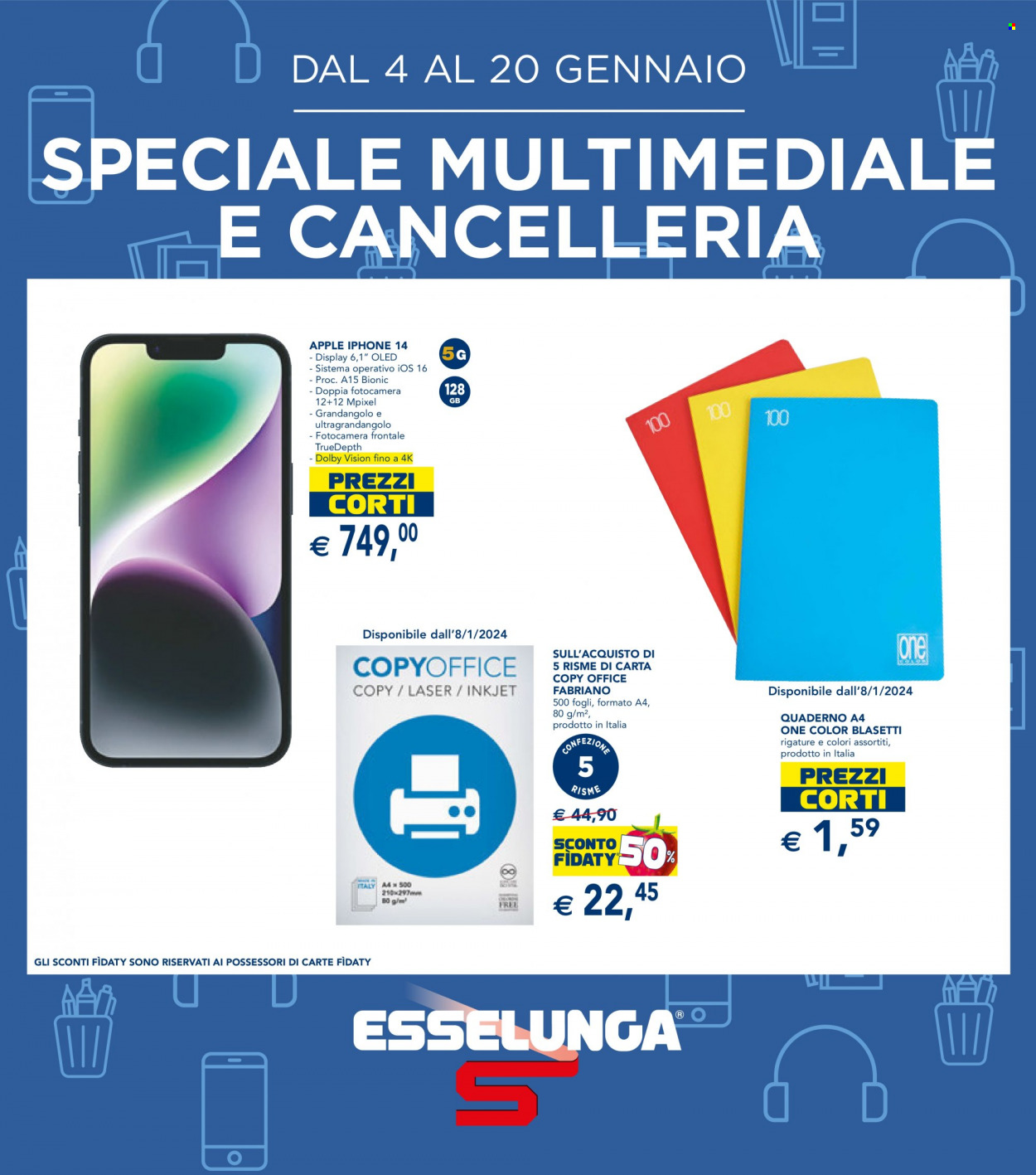 Volantino Esselunga - 4/1/2024 - 20/1/2024. Pagina 1