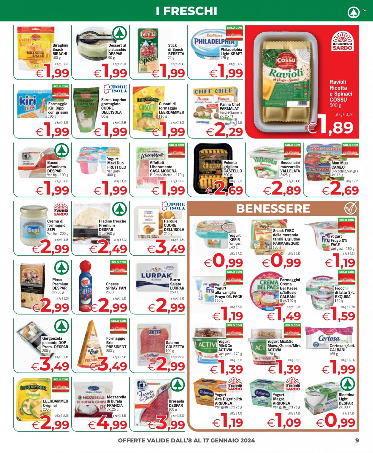 Leták Eurospar - 8.1.2024 - 17.1.2024. Strana 9