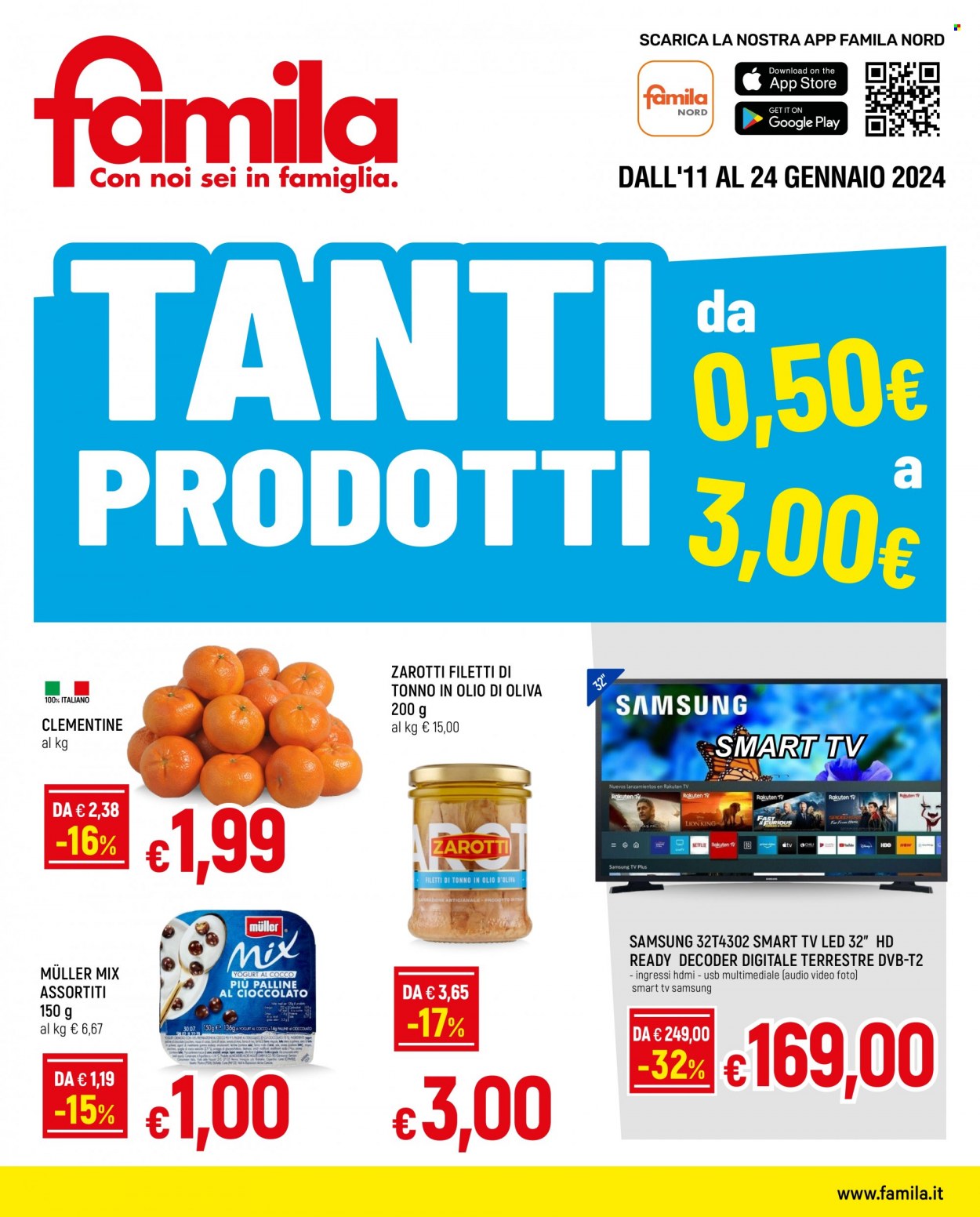 Volantino Famila - 11/1/2024 - 24/1/2024. Pagina 1