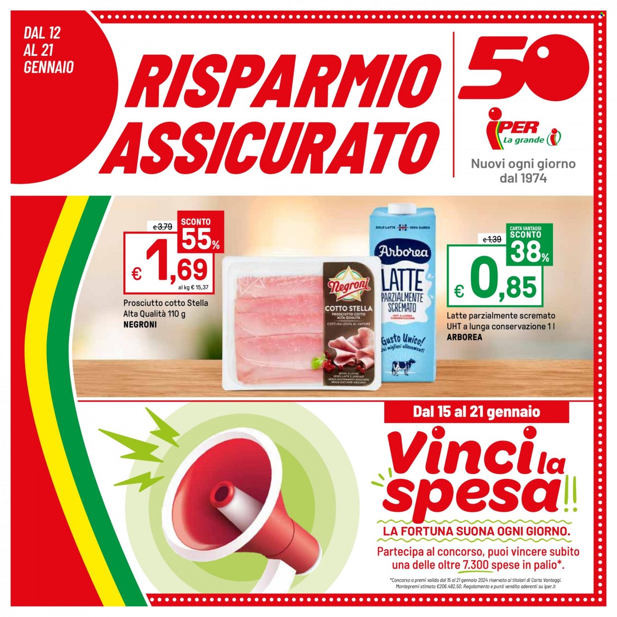 Volantino Iper, La grande i - 12/1/2024 - 21/1/2024. Pagina 1