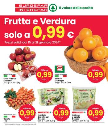 Volantino Eurospar - 15/1/2024 - 21/1/2024.