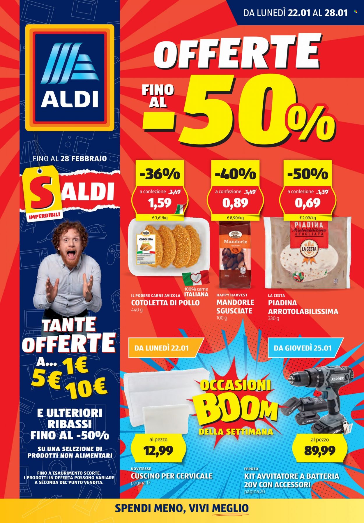 Volantino Aldi - 22/1/2024 - 28/1/2024. Pagina 1