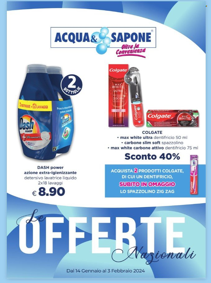 Volantino Acqua & Sapone - 14/1/2024 - 3/2/2024. Pagina 1