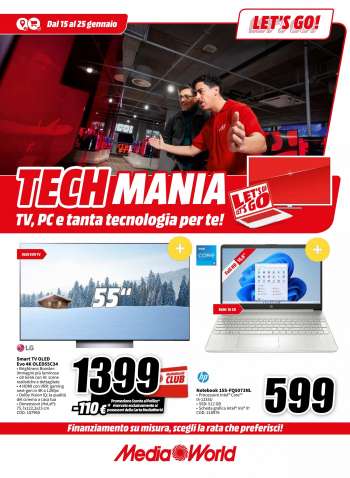 Volantino MediaWorld - 15/1/2024 - 25/1/2024.