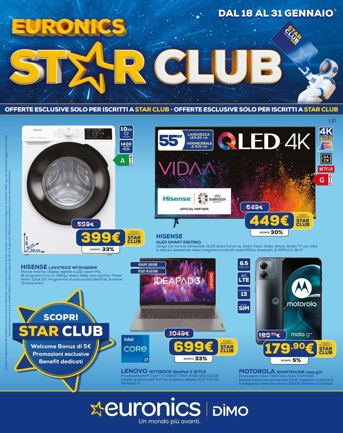 Volantino Euronics - 18/1/2024 - 31/1/2024. Pagina 1