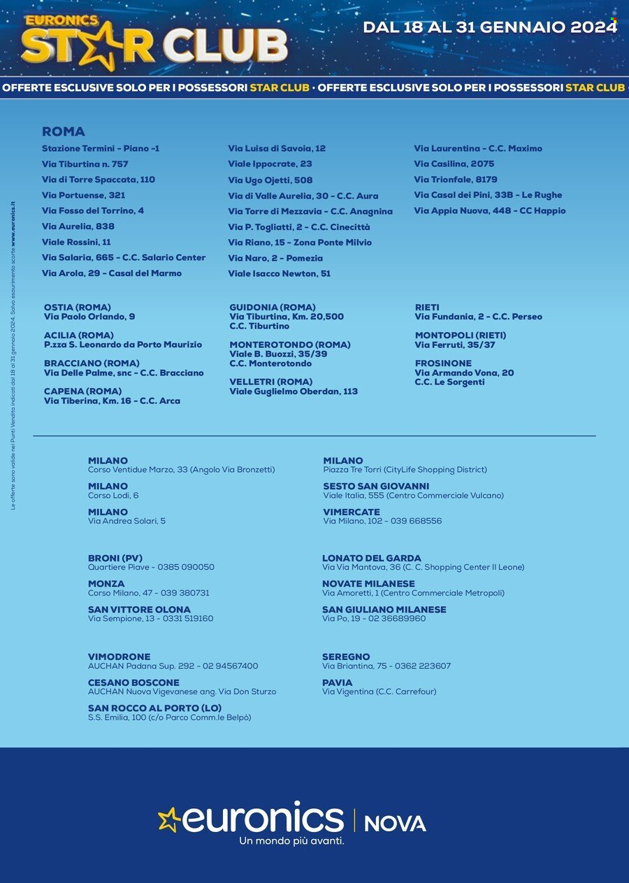 Volantino Euronics - 18/1/2024 - 31/1/2024. Pagina 20