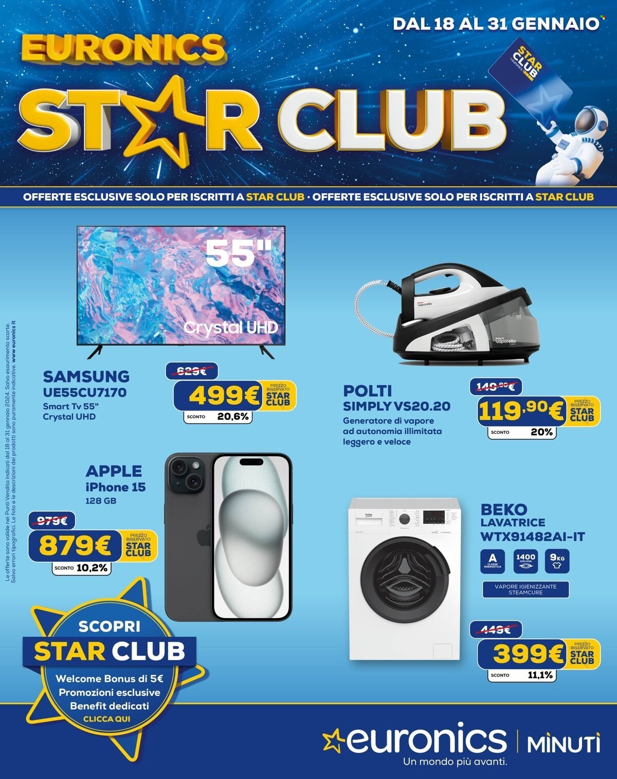 Volantino Euronics - 18/1/2024 - 1/2/2024. Pagina 1
