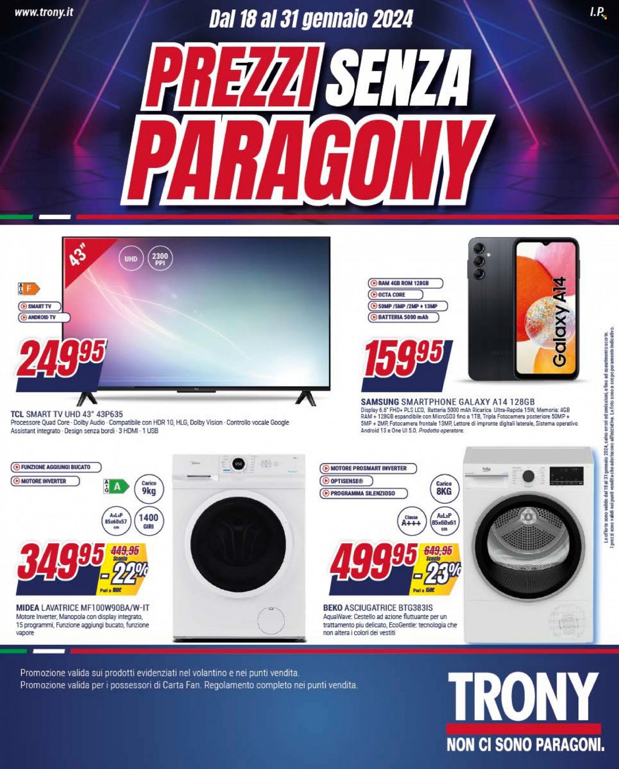 Leták Trony - 18.1.2024 - 31.1.2024. Strana 1