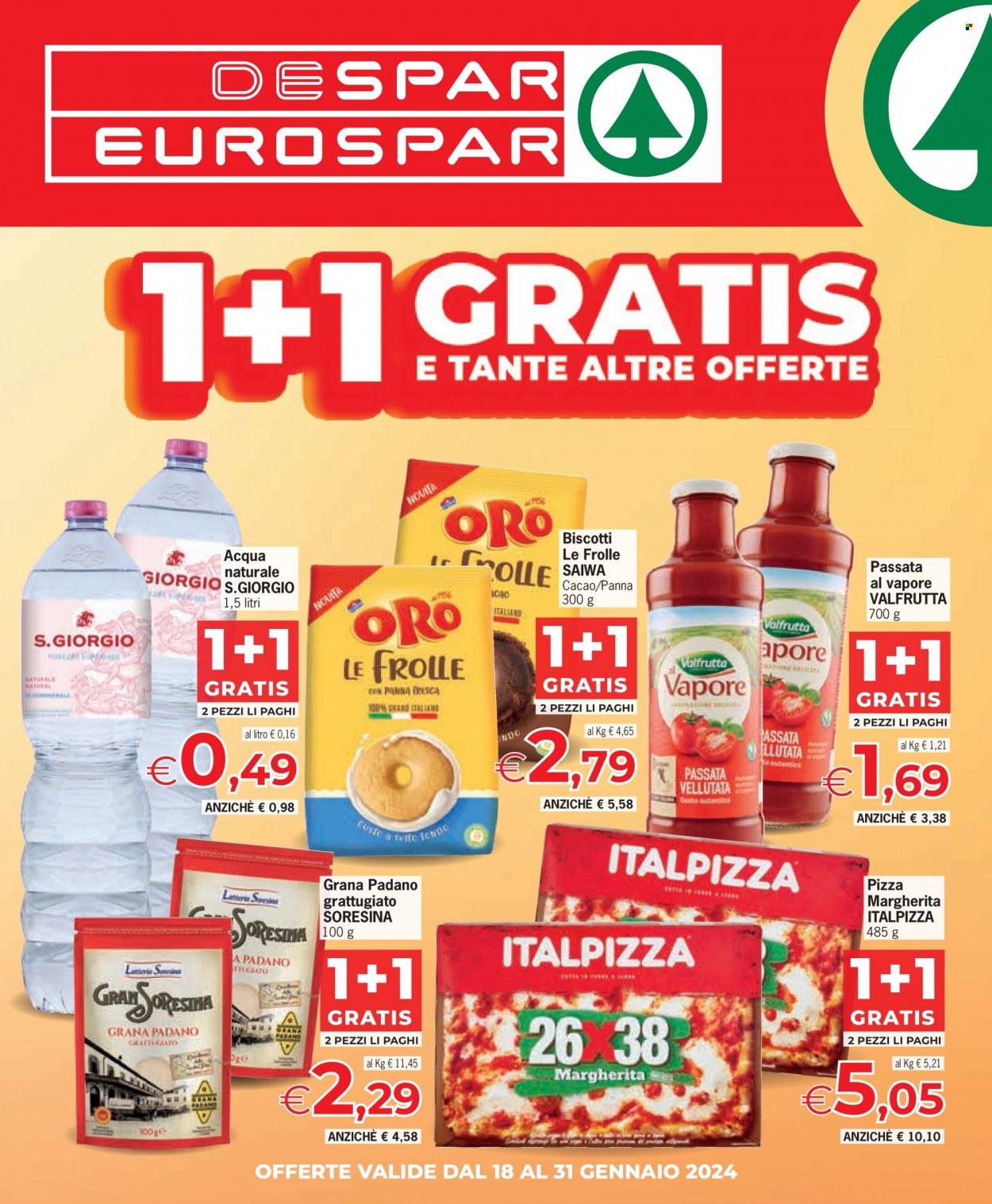 Volantino Eurospar - 18/1/2024 - 31/1/2024. Pagina 1