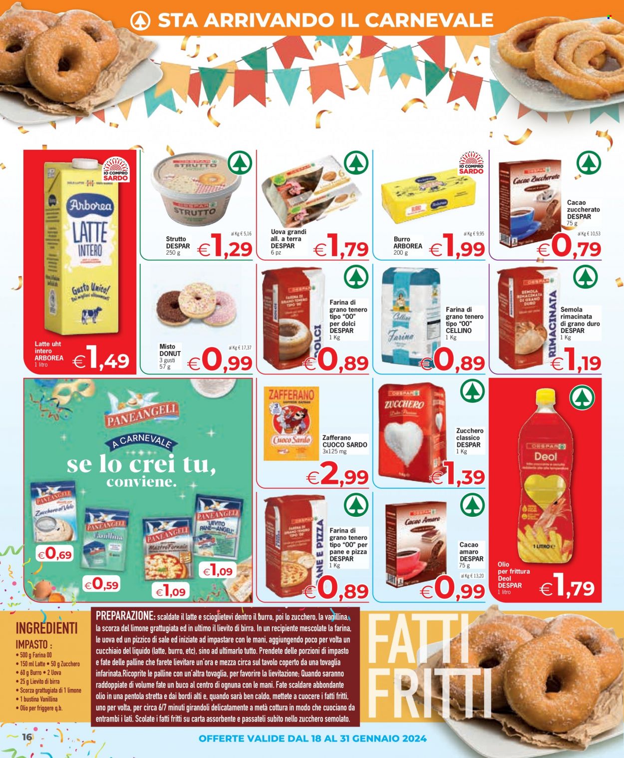 Volantino Eurospar - 18/1/2024 - 31/1/2024. Pagina 16