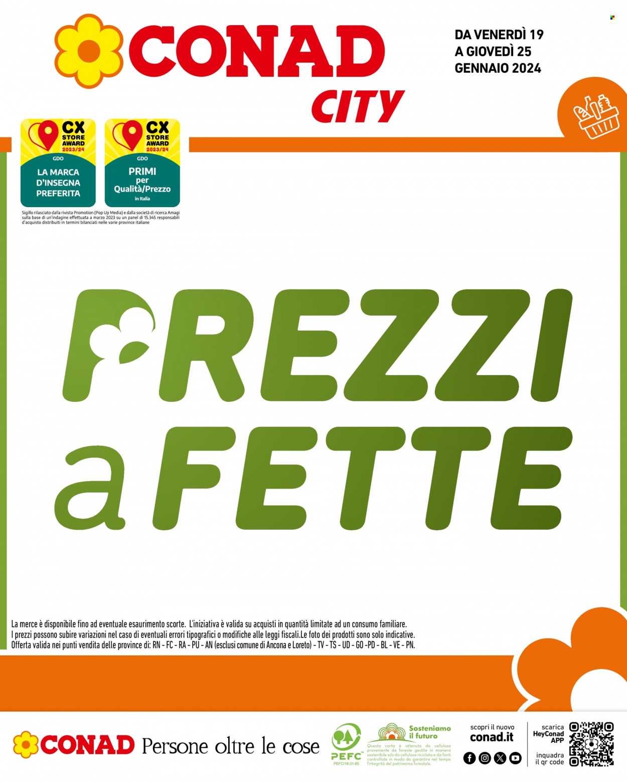 Volantino Conad City - 19/1/2024 - 25/1/2024. Pagina 1