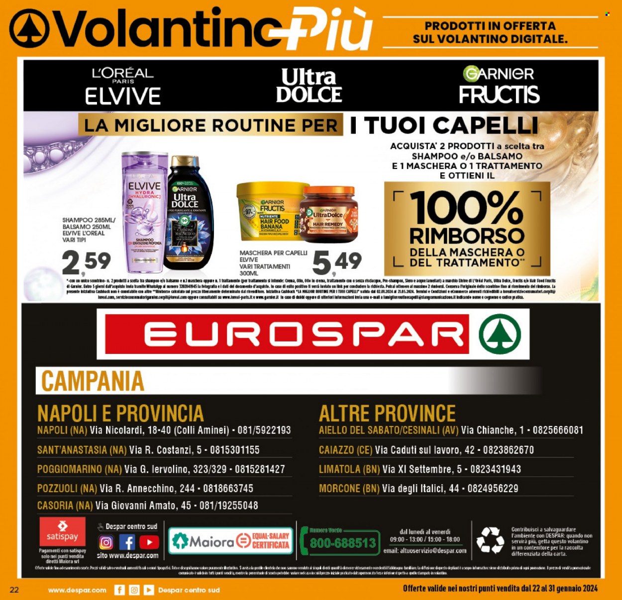 Volantino Eurospar - 22/1/2024 - 31/1/2024. Pagina 22