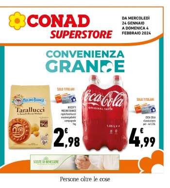 Volantino Conad Superstore - 24/1/2024 - 4/2/2024.