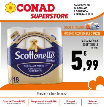 Volantino Conad Superstore - 24/1/2024 - 4/2/2024.