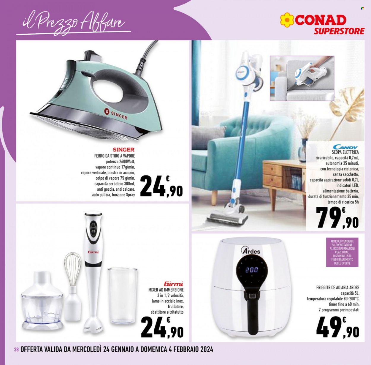Volantino Conad Superstore - 24/1/2024 - 6/2/2024. Pagina 38