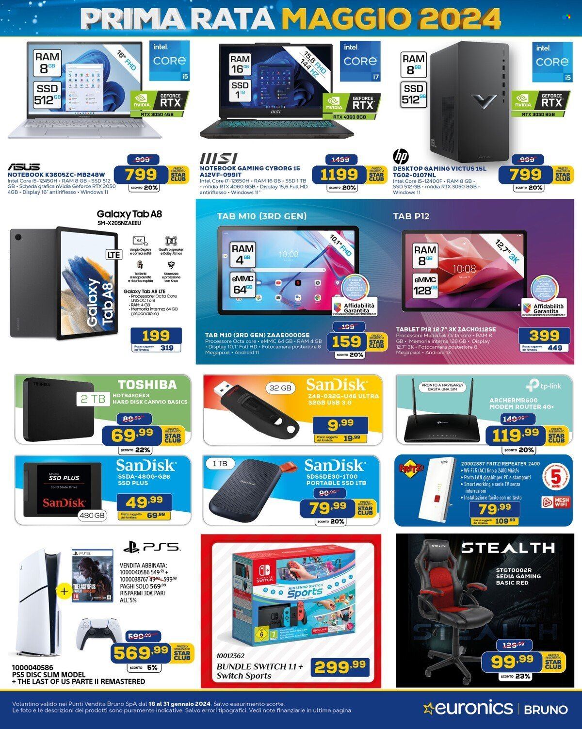Volantino Euronics - 18/1/2024 - 31/1/2024. Pagina 12