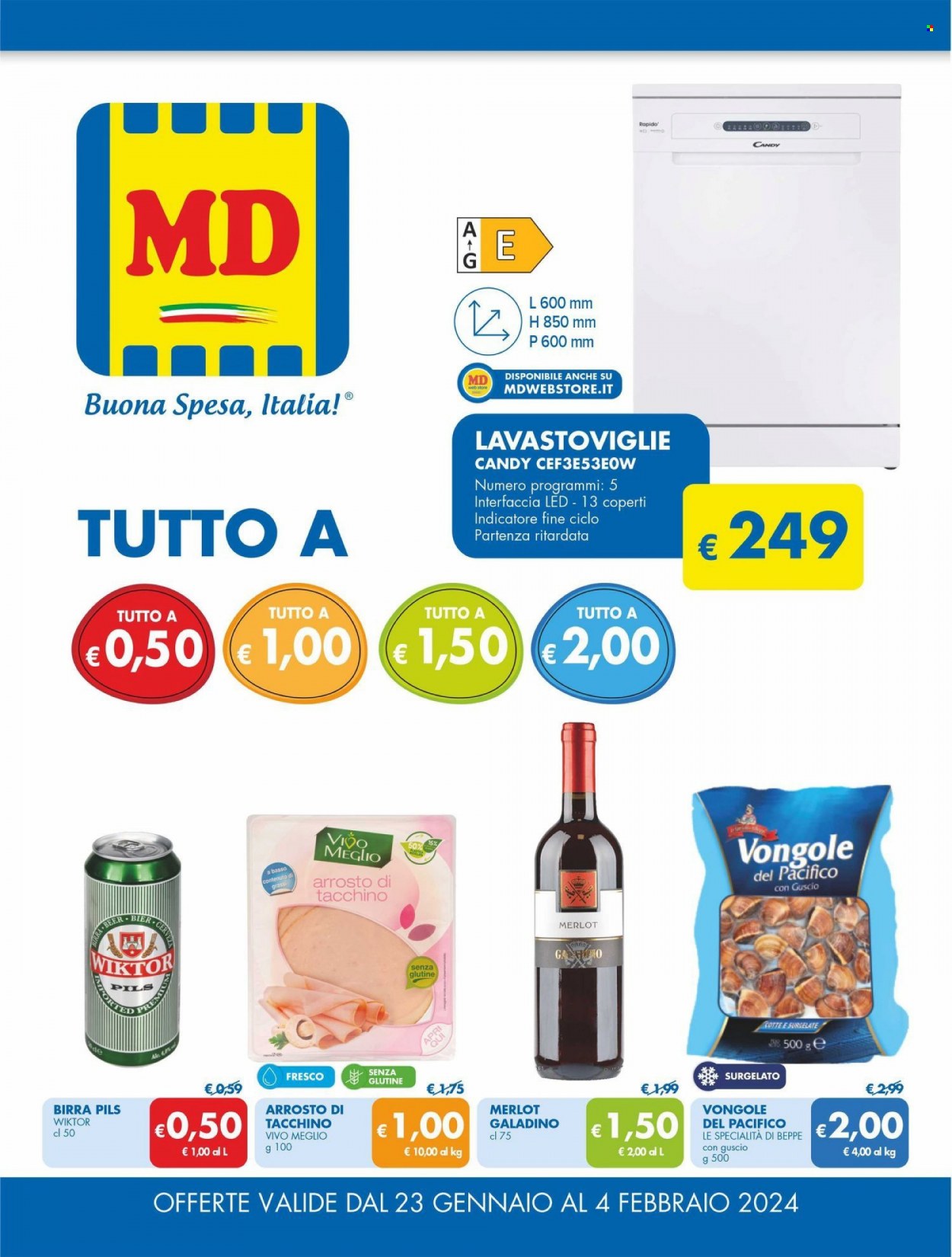 Volantino MD Discount - 23/1/2024 - 4/2/2024. Pagina 1