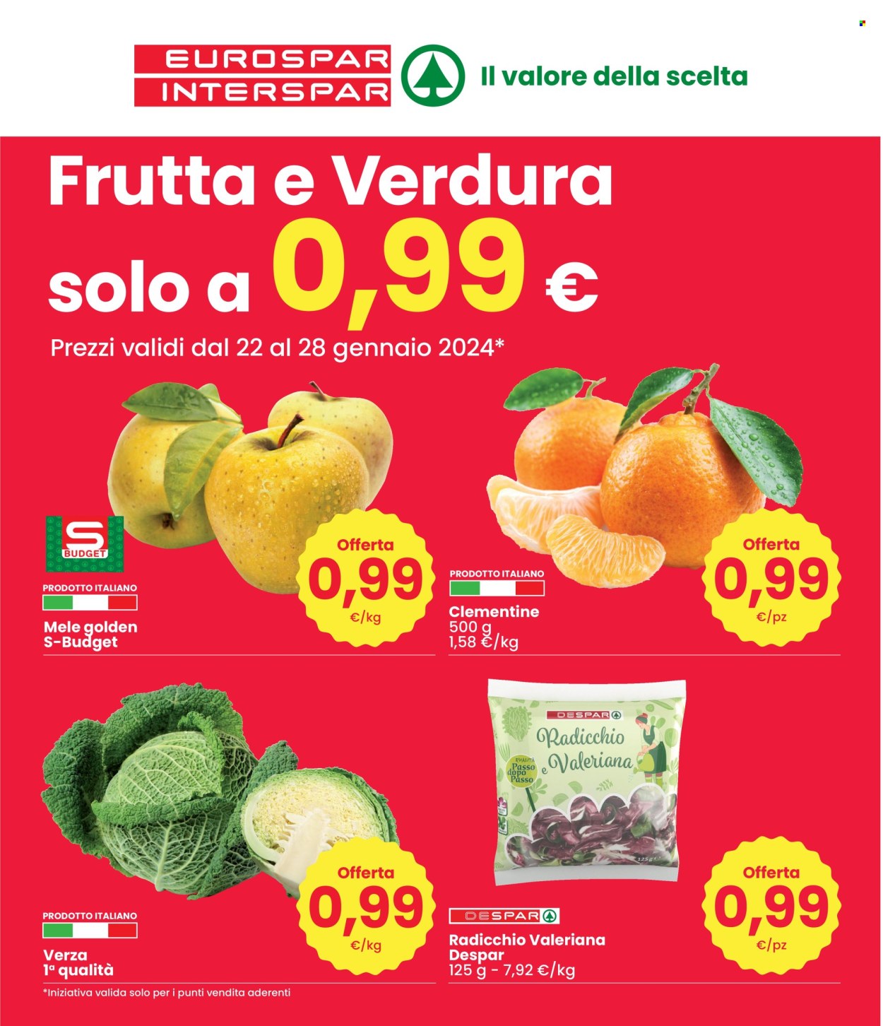 Volantino Eurospar - 22/1/2024 - 28/1/2024. Pagina 1