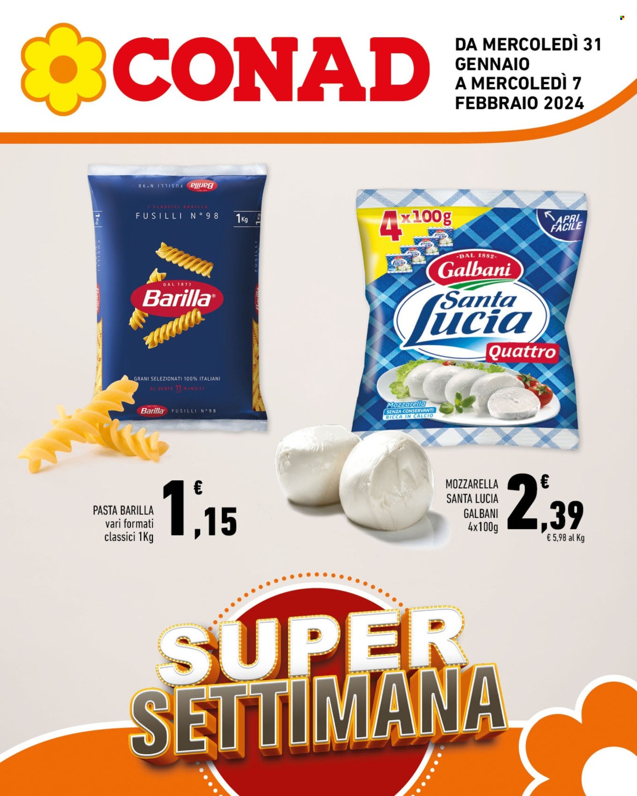 Volantino Conad - 31/1/2024 - 7/2/2024. Pagina 1
