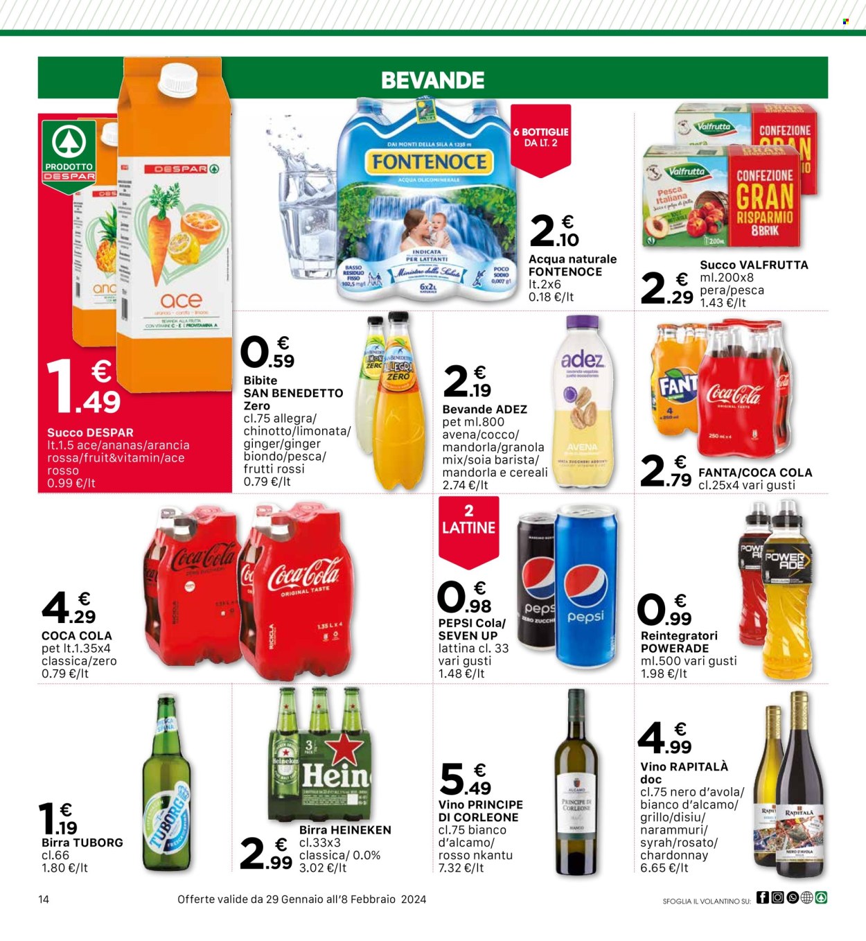 Volantino Eurospar - 29/1/2024 - 8/2/2024. Pagina 14