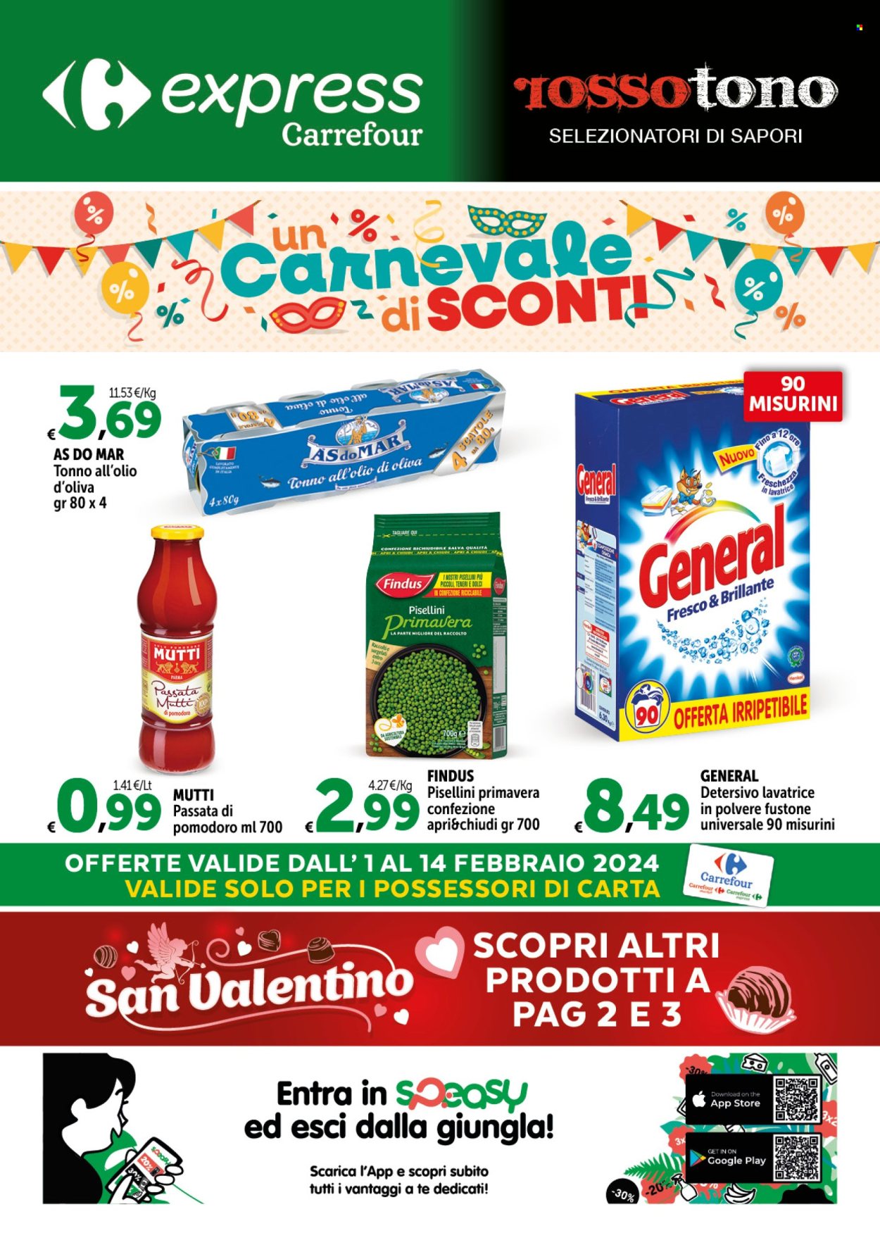 Leták Carrefour - 1.2.2024 - 14.2.2024. Strana 1