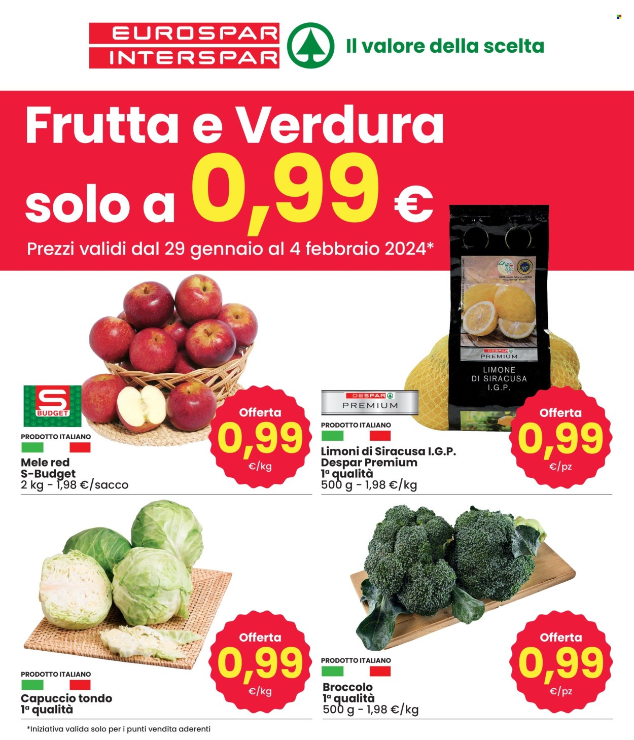 Volantino Eurospar - 29/1/2024 - 4/2/2024. Pagina 1