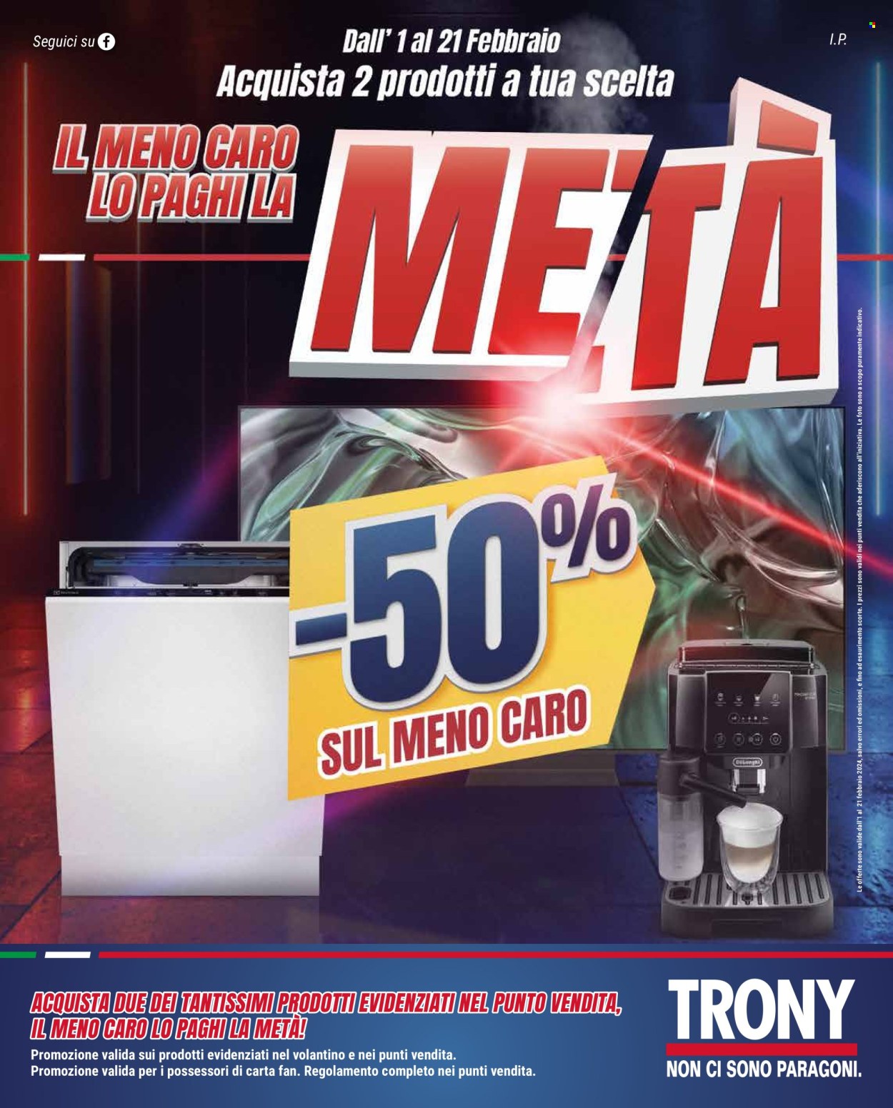 Volantino Trony - 1/2/2024 - 21/2/2024. Pagina 1