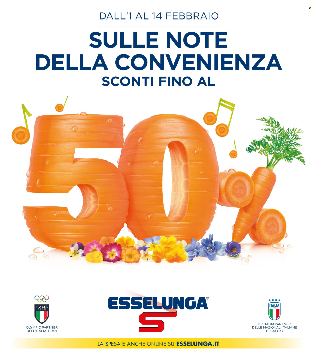 Volantino Esselunga - 1/2/2024 - 14/2/2024. Pagina 1