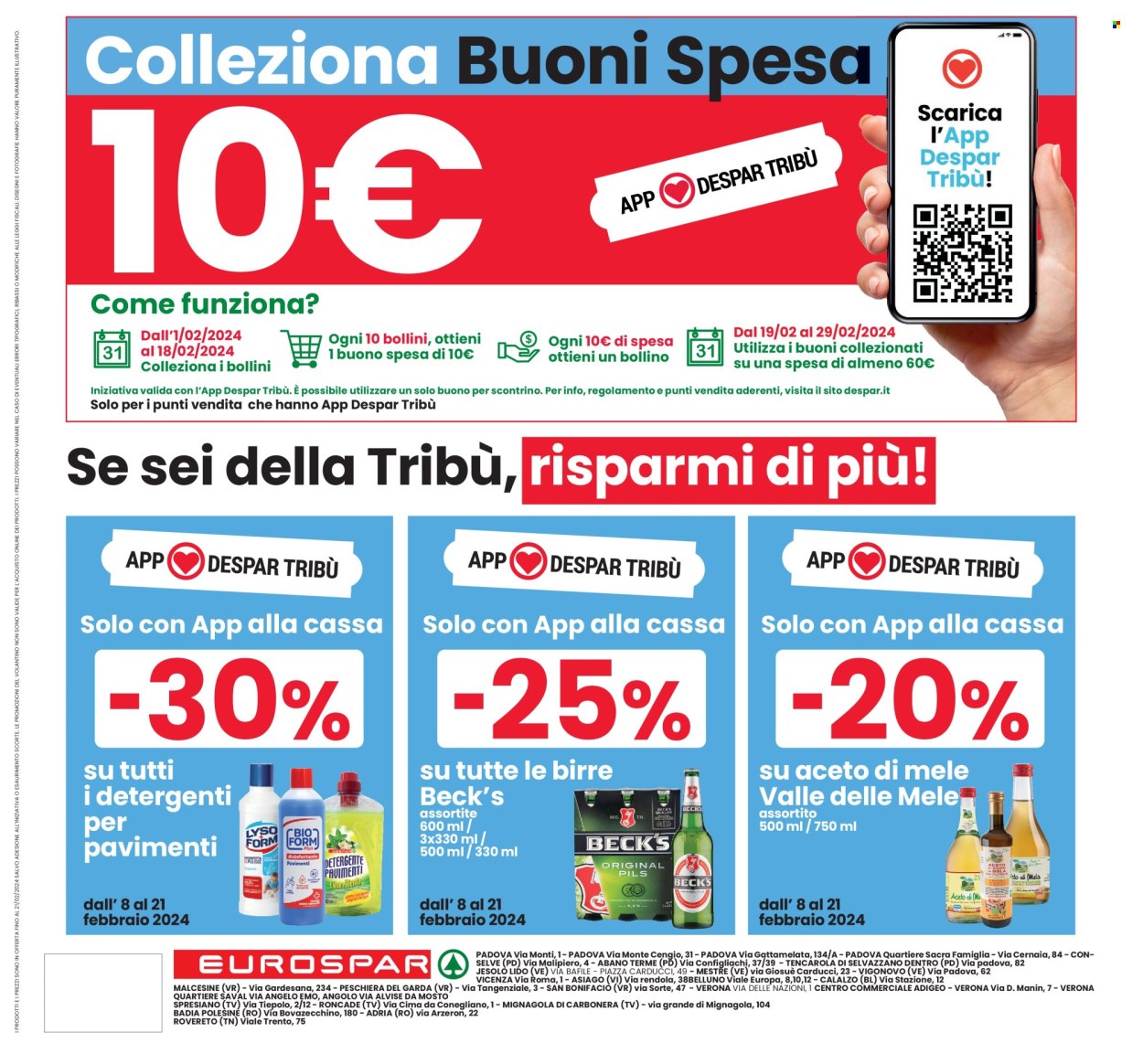 Volantino Eurospar - 8/2/2024 - 21/2/2024. Pagina 28