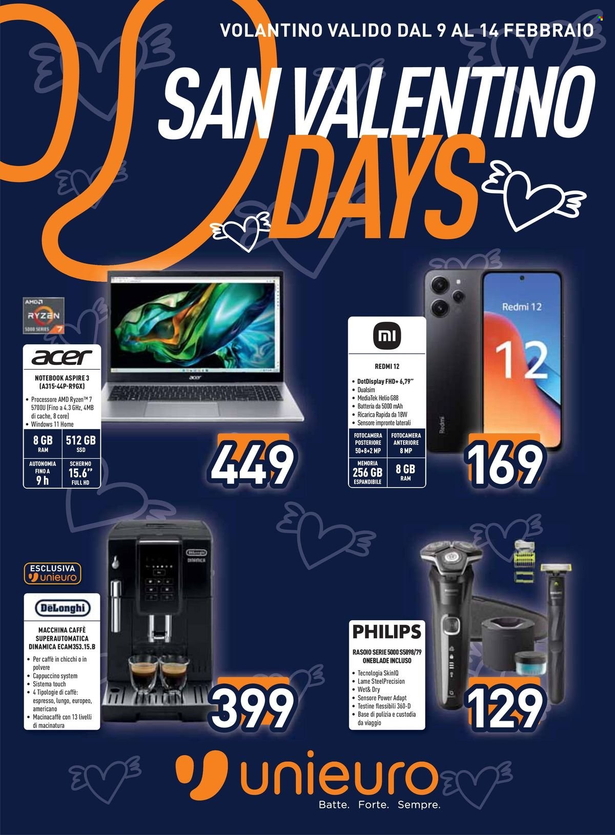 Volantino Unieuro - 9/2/2024 - 14/2/2024. Pagina 1