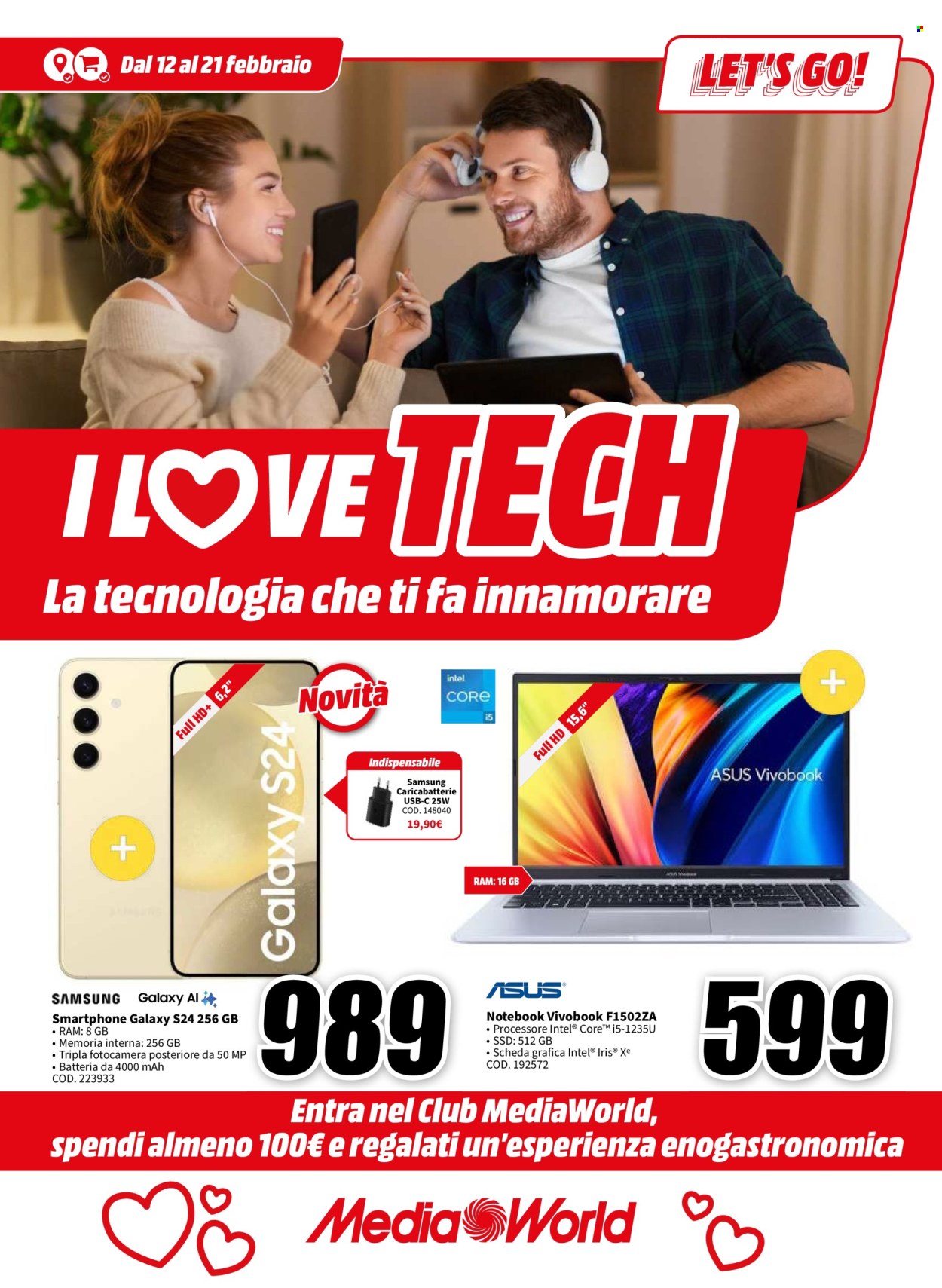 Volantino MediaWorld - 12/2/2024 - 21/2/2024. Pagina 1