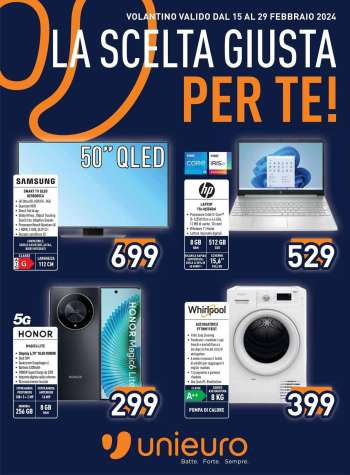Volantino Unieuro - 15/2/2024 - 29/2/2024.