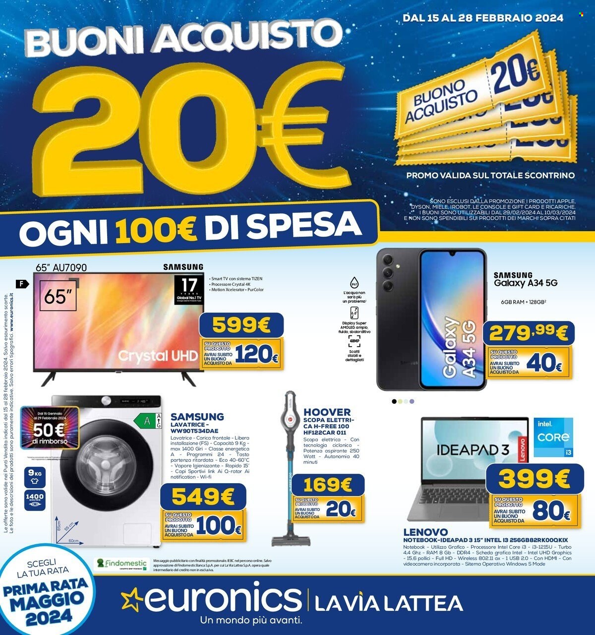 Volantino Euronics - 15/2/2024 - 28/2/2024. Pagina 1