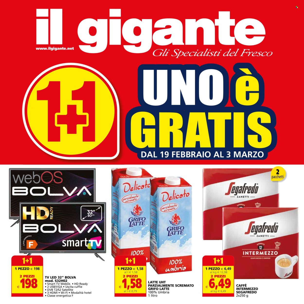 Volantino Il Gigante - 19/2/2024 - 3/3/2024. Pagina 1
