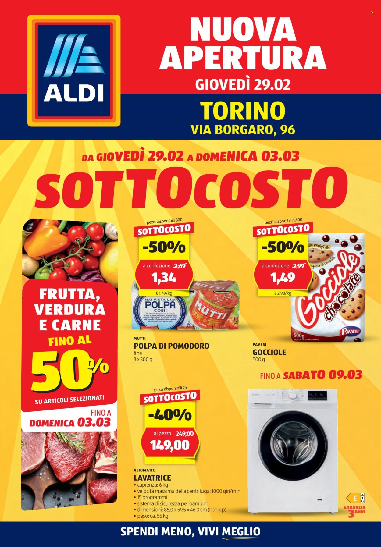 Volantino Aldi - 29/2/2024 - 9/3/2024. Pagina 1