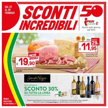 Volantino Iper, La grande i - 23/2/2024 - 28/2/2024.