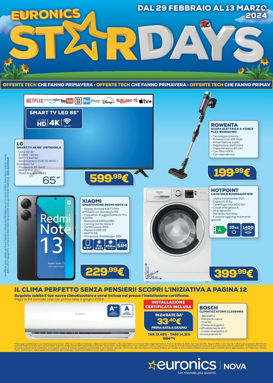 Volantino Euronics - 29/2/2024 - 13/3/2024. Pagina 1