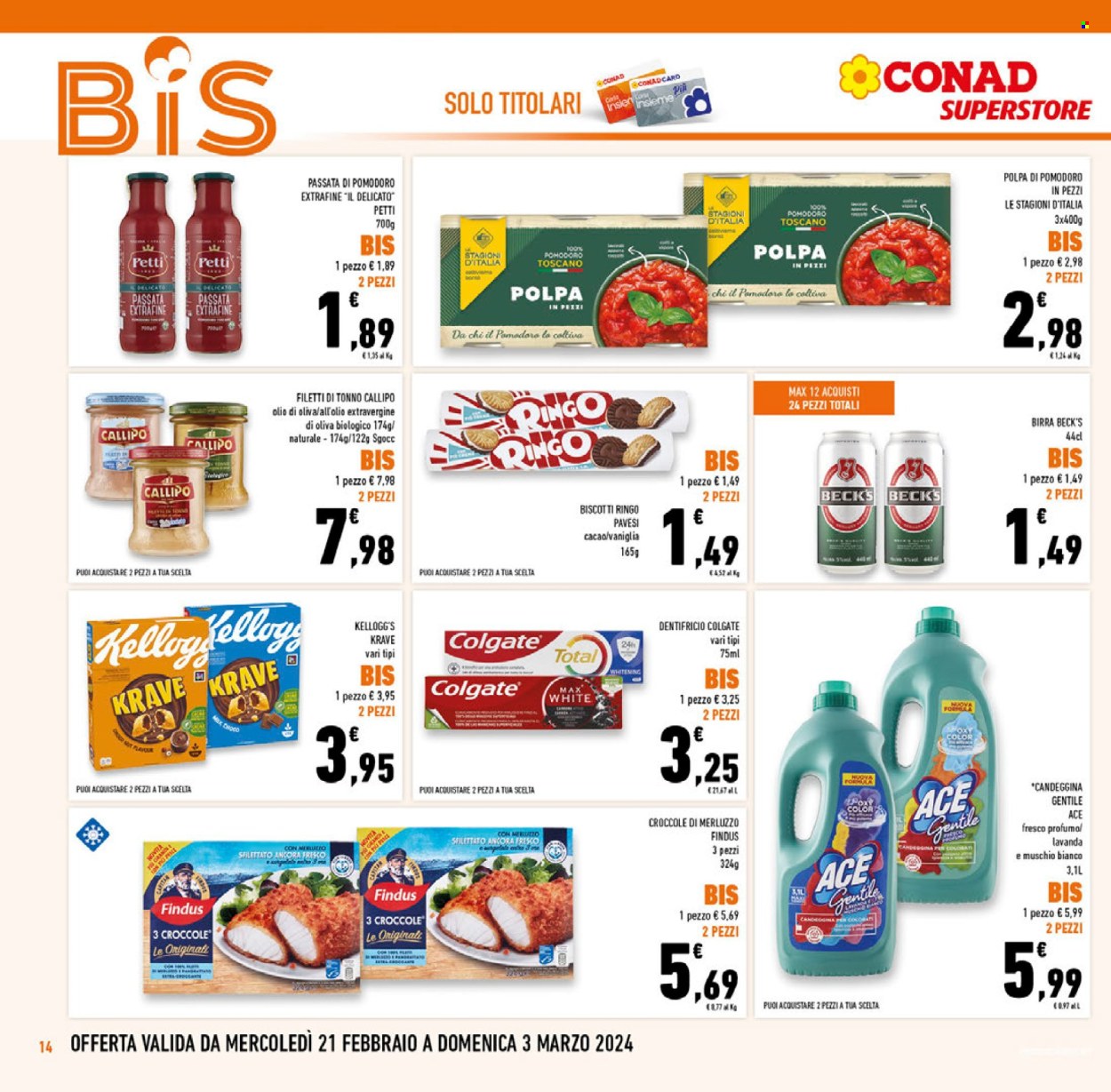 Volantino Conad Superstore - 21/2/2024 - 5/3/2024. Pagina 14