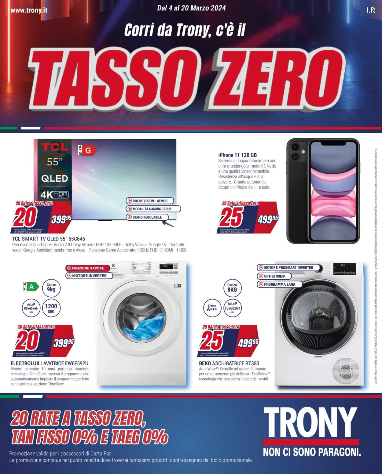 Volantino Trony - 4/3/2024 - 20/3/2024. Pagina 1