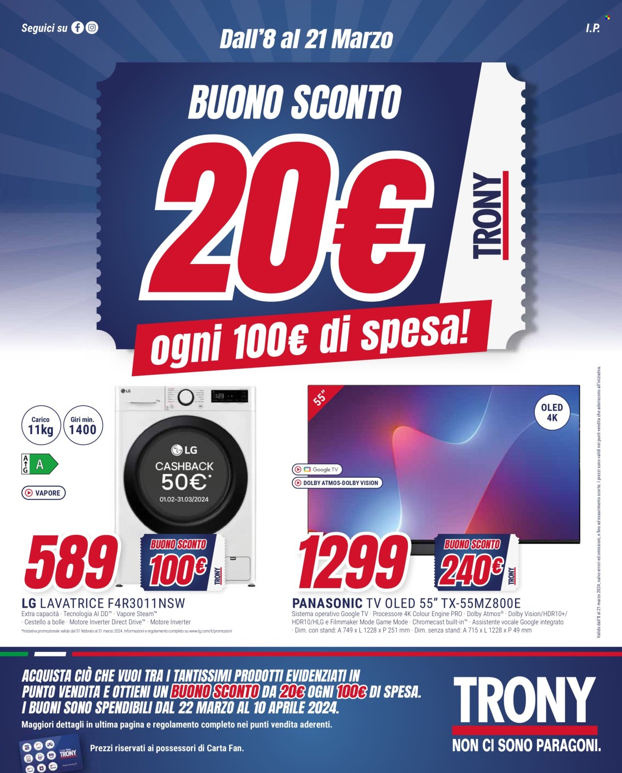 Volantino Trony - 8/3/2024 - 21/3/2024. Pagina 1