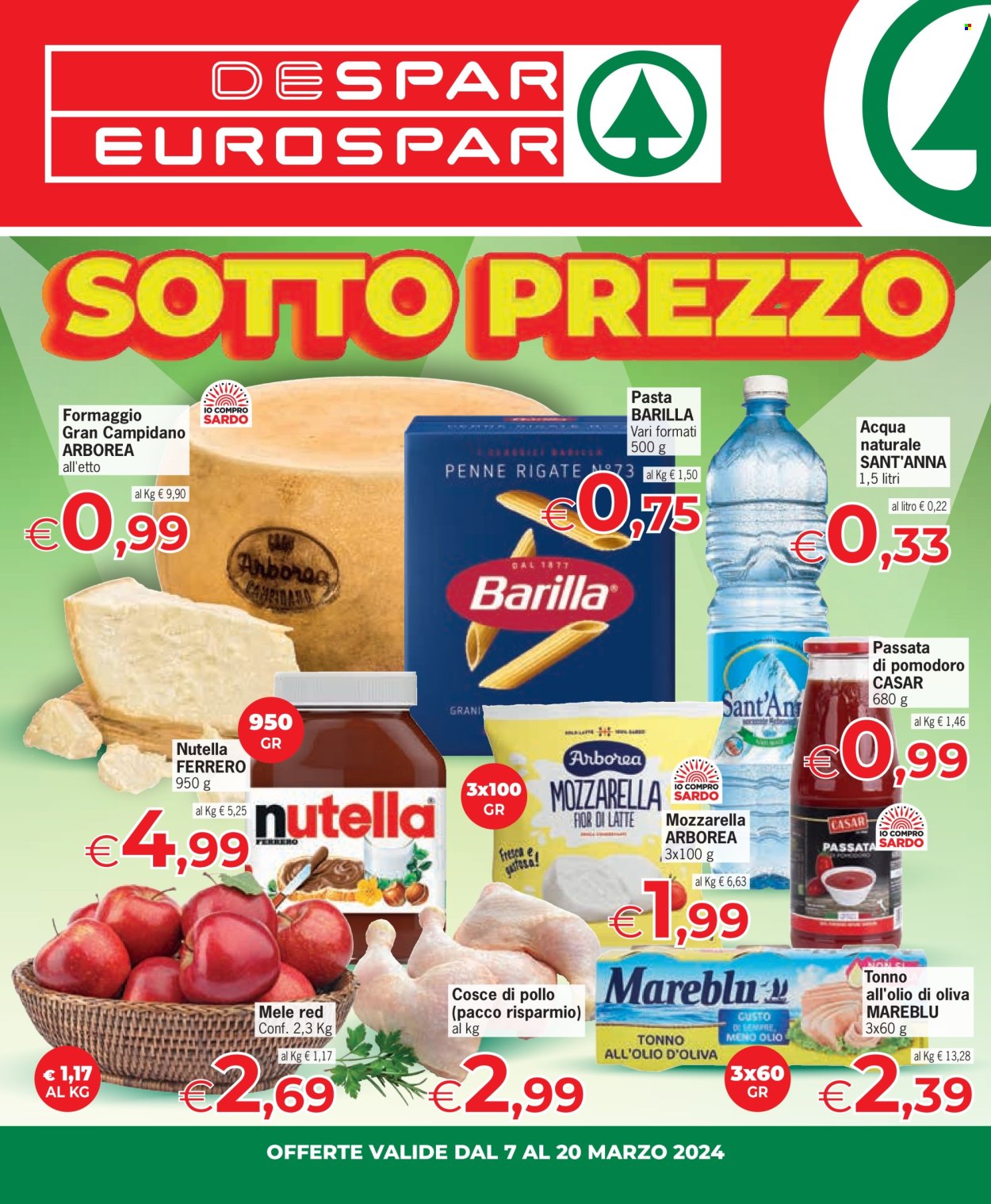 Volantino Eurospar - 7/3/2024 - 20/3/2024. Pagina 1