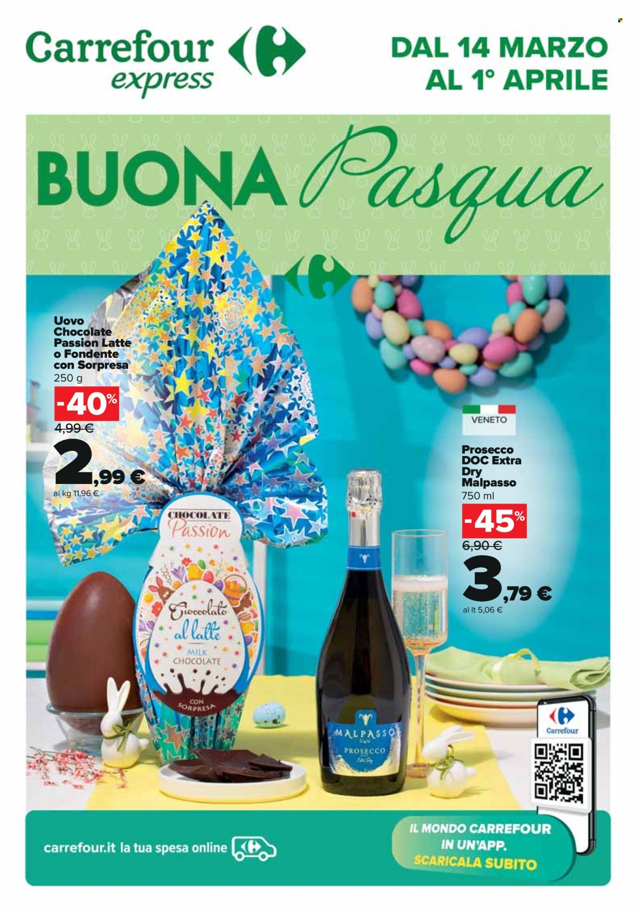 Volantino Carrefour - 14/3/2024 - 1/4/2024. Pagina 1