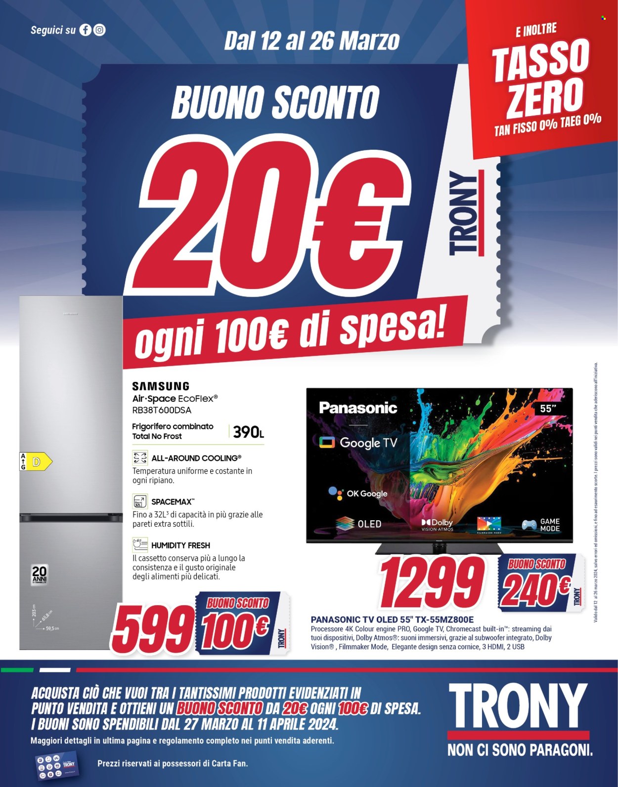 Volantino Trony - 12/3/2024 - 26/3/2024. Pagina 1