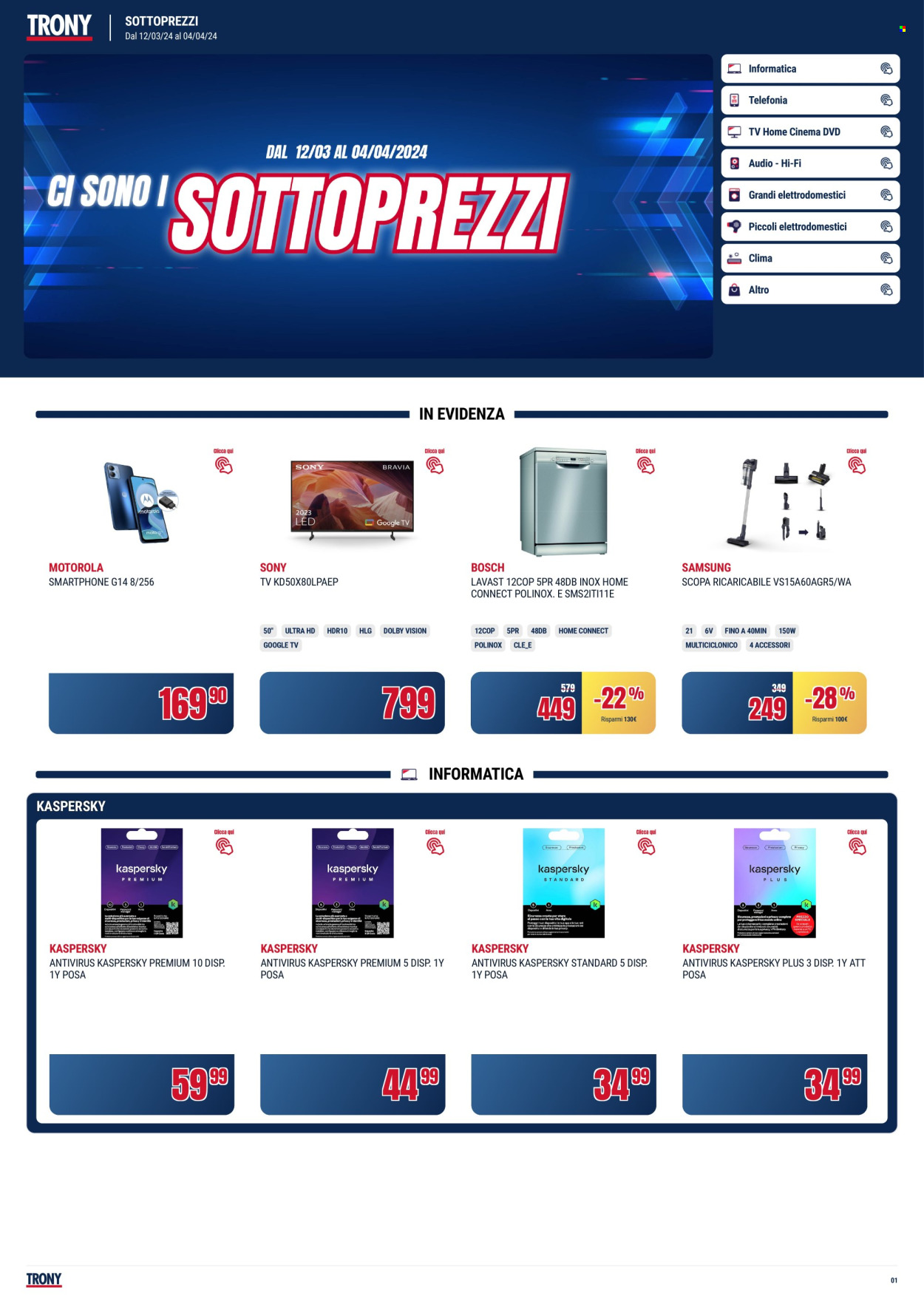 Volantino Trony - 12/3/2024 - 4/4/2024. Pagina 1