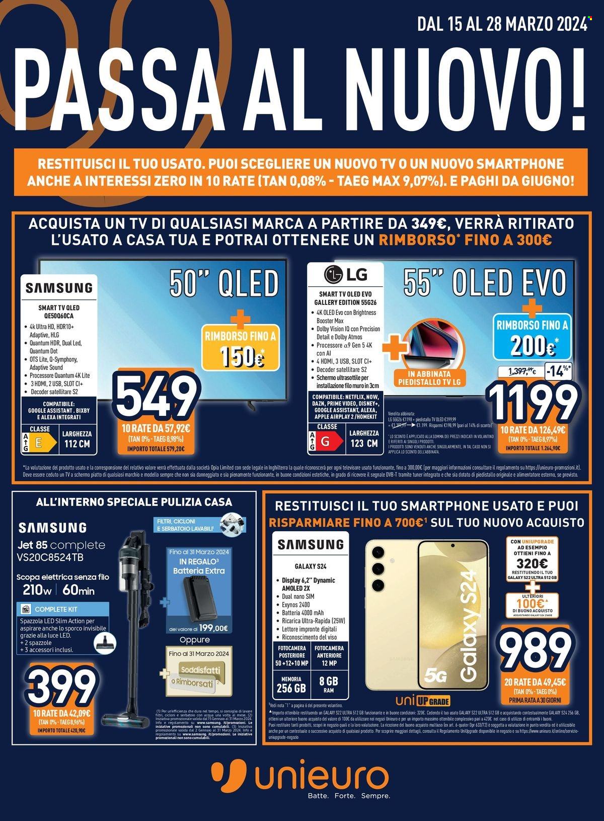 Volantino Unieuro - 15/3/2024 - 28/3/2024. Pagina 1