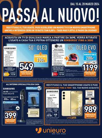 Volantino Unieuro - 15/3/2024 - 28/3/2024.