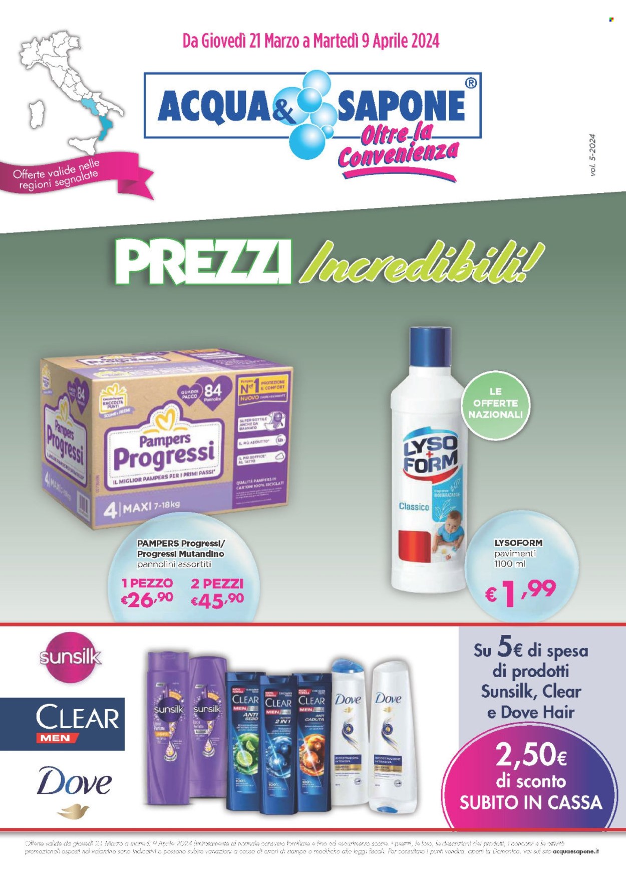 Volantino Acqua & Sapone - 21/3/2024 - 9/4/2024. Pagina 1