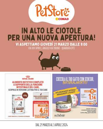 Volantino Pet Store Conad - 21/3/2024 - 3/4/2024.