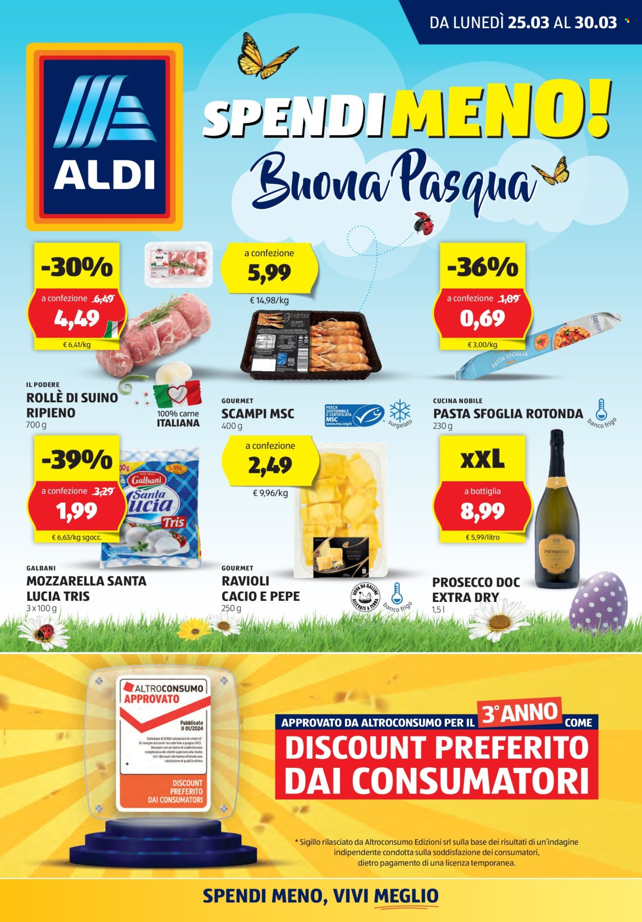 Volantino Aldi - 25/3/2024 - 30/3/2024. Pagina 1