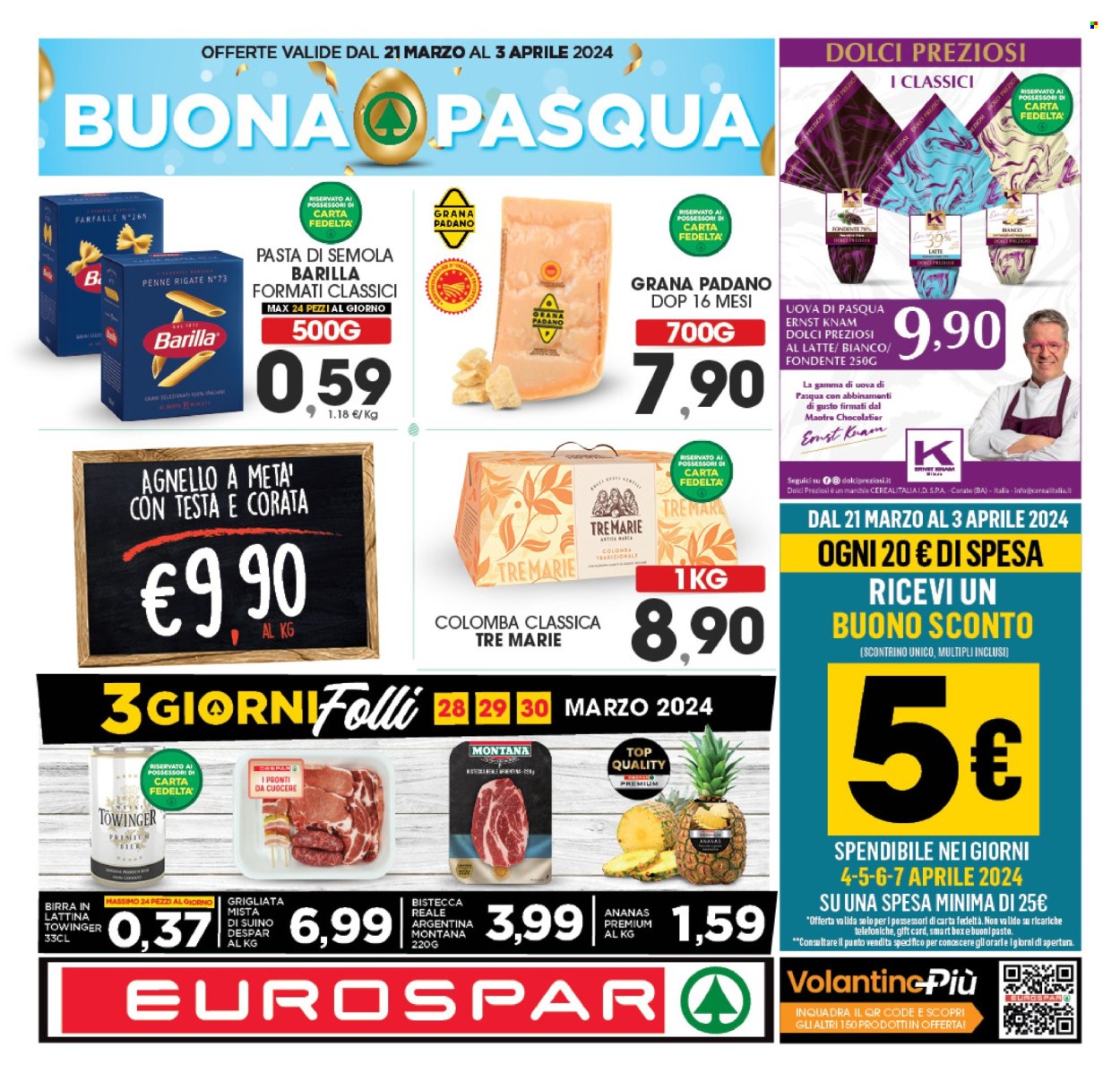 Volantino Eurospar - 21/3/2024 - 3/4/2024. Pagina 1
